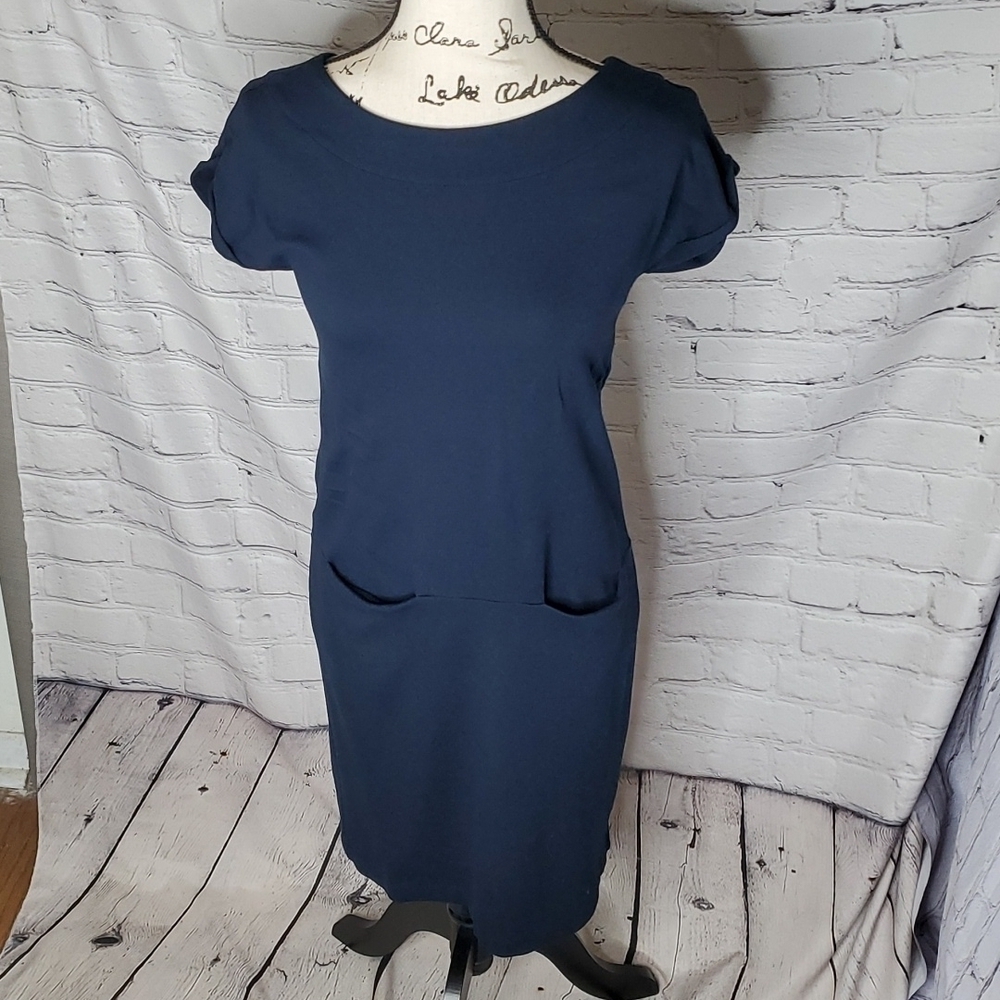 The White Company White Label Navy Shift Dress Size 2